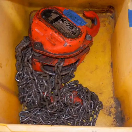 1 tonne Elephant chain block in plastic tub