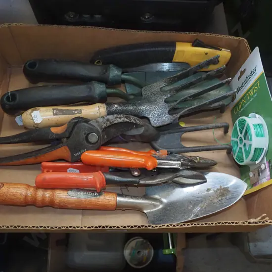 box of garden tools