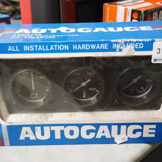 box of auto gauges