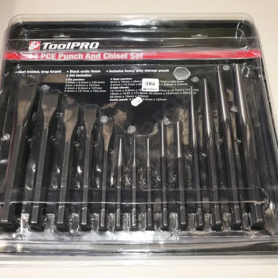 as-new Tool Pro 13 piece punch and chisel set