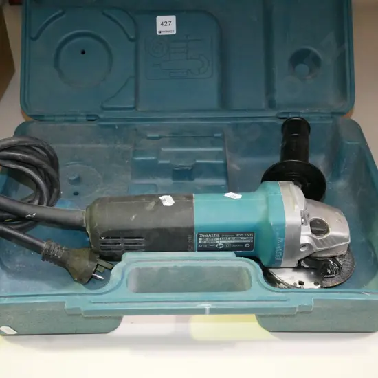 cased Makita angle grinder