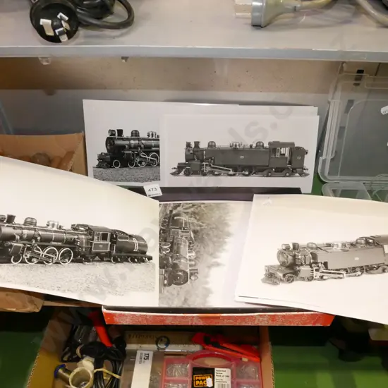 black and white photographs of trains