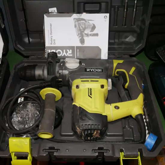 cased Ryobi hammer drill