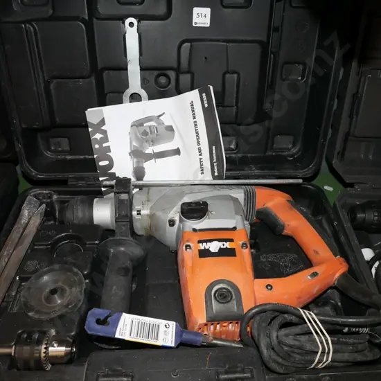 cased Worx hammer drill