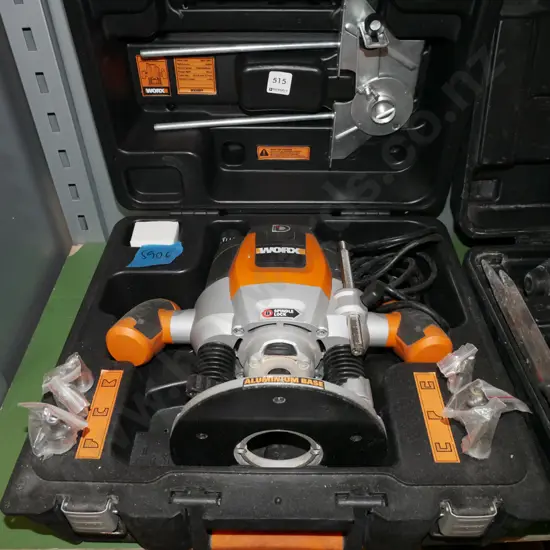 cased Worx plunge router and accessories