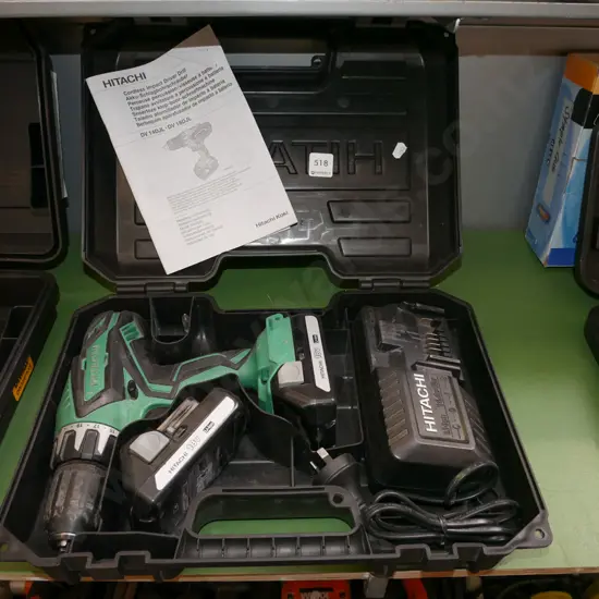 Hitachi 18V battery drill and case