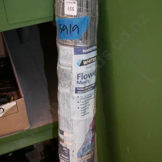 5m roll of white flower mesh