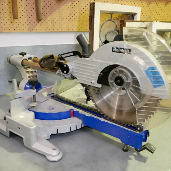 Rheinholt sliding compound mitre saw - some rust