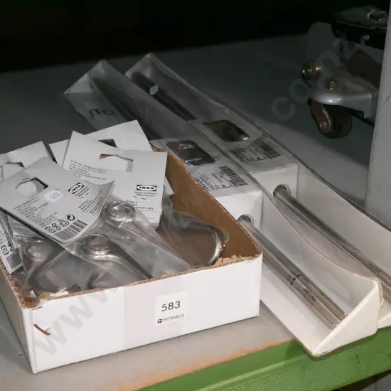 Ikea Fintorp stainless steel wall mount rails and hooks