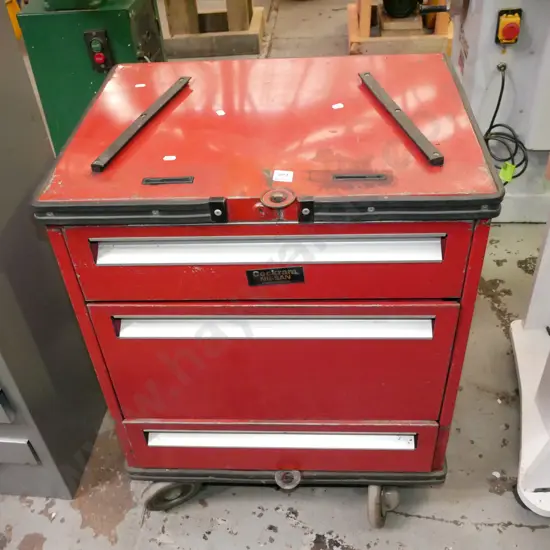 3 drawer tool chest on casters- ex post office