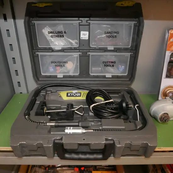 cased Ryobi rotary tool