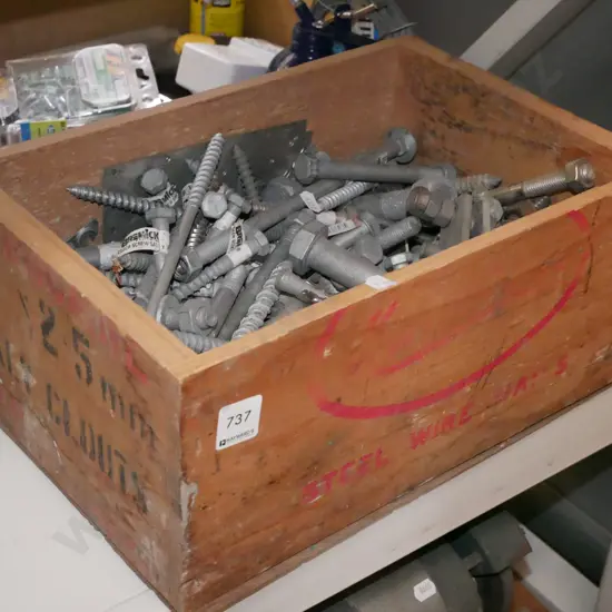 box; nuts, bolts, coach screws etc
