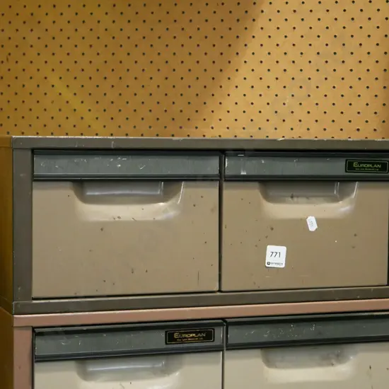 2x metal workshop drawers