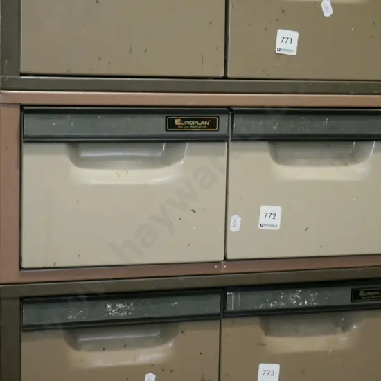 2x metal workshop drawers