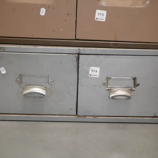 2x metal workshop drawers