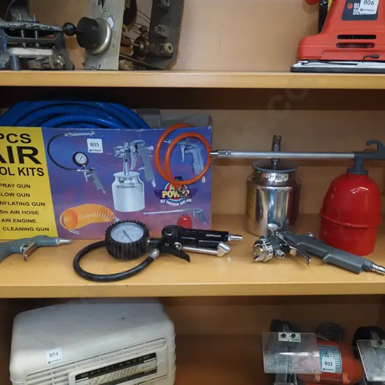 as new 5 piece air tool kit