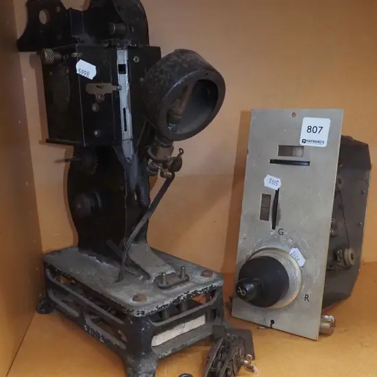 part vintage film projector and toggle switch mechanism