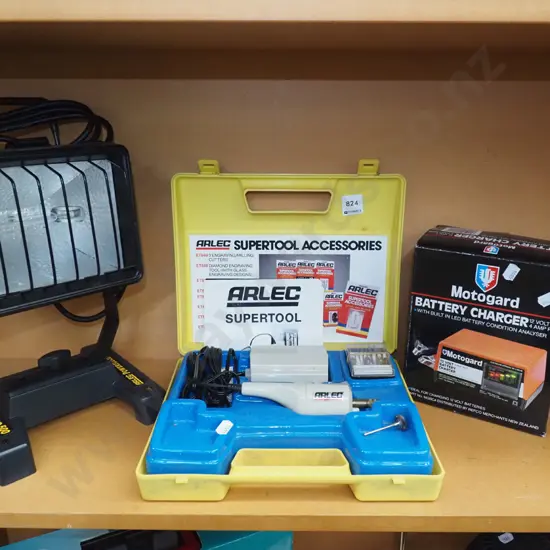 halogen lamp, rotary tool, battery charger