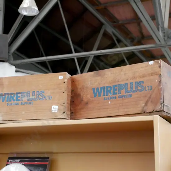 2x wooden nail boxes