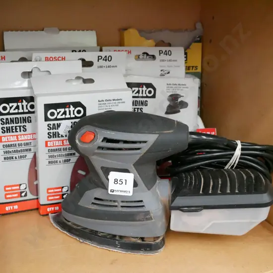 Ozito orbital sander and sheets