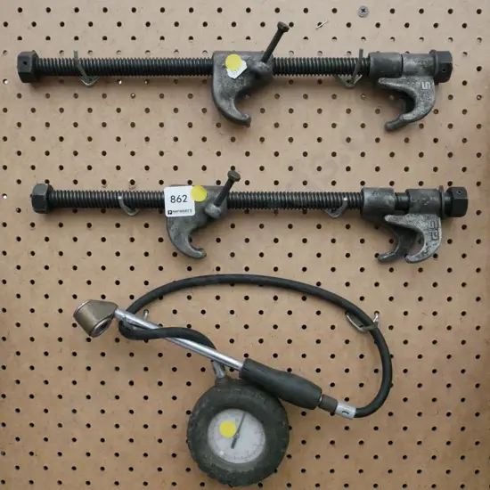 spring compressors, tyre inflater - yellow dots