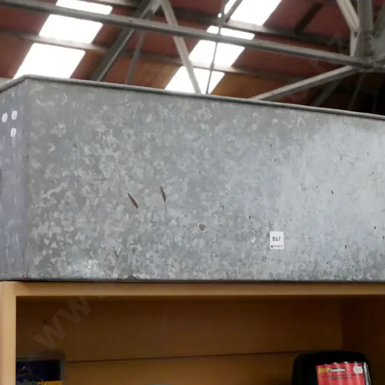 galvanised tin trough