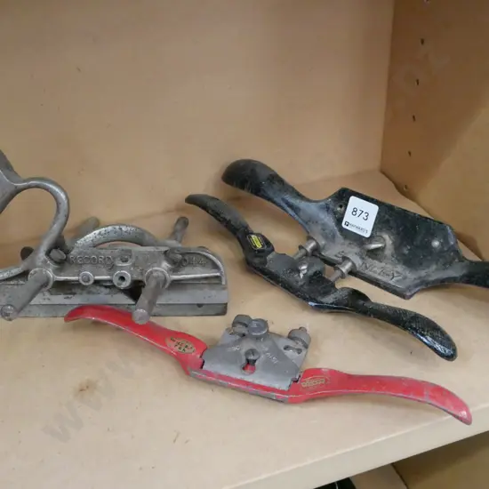 spoke shaves, fibre board plate