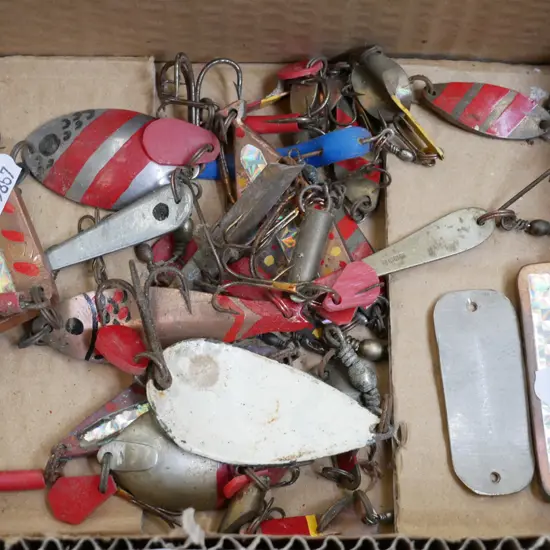 box of fishing lures
