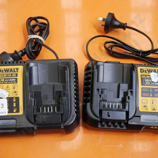 2x Black & Decker 18v battery chargers