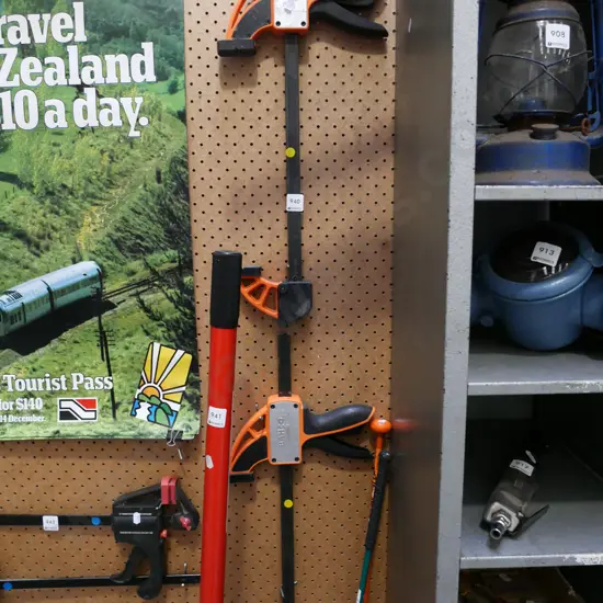 2x Bahco quick release bar clamps - yellow dots