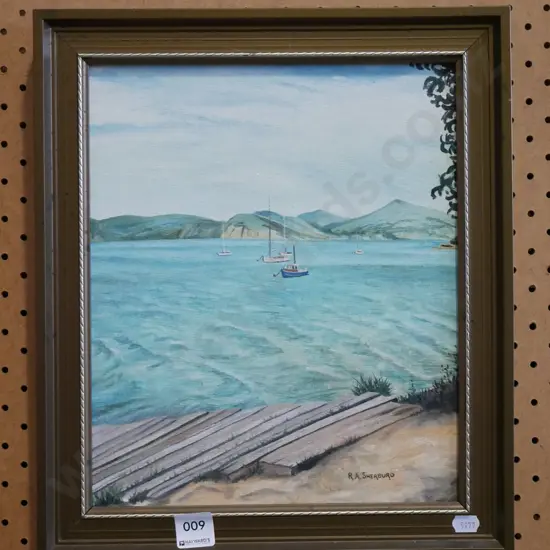 framed oil - moored boats