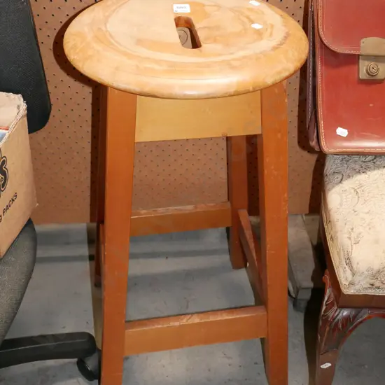 rimu stool - varnish needs attention