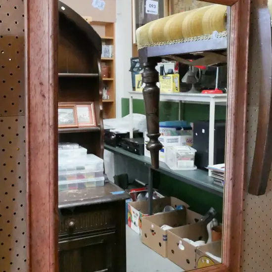 wood framed wall mirror