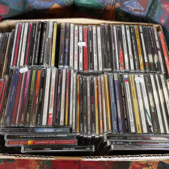 box of CDs