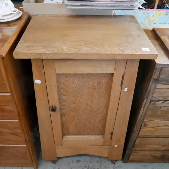 oak arts and craft single drawer pot cupboard H-815 W-505 D-385