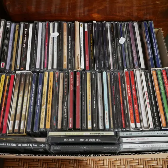 box of CDs