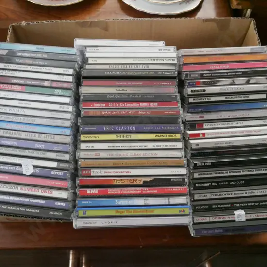 box of CDs