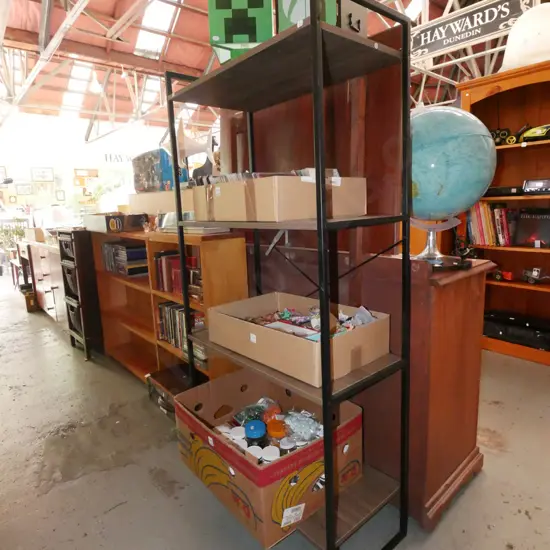 metal faux wood shelves H-1500 W-700 D-350