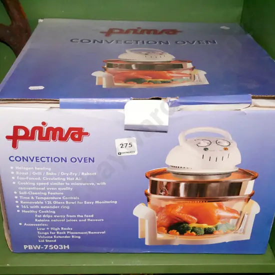 boxed as new Prima convection oven