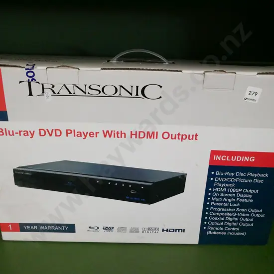 Transonic blue ray player