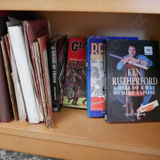 sporting books, various vintage farm machinery manuals