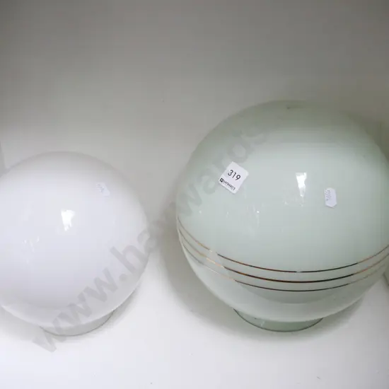 2x deco globe light fittings