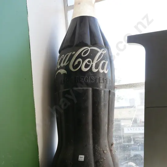 large fibreglass Coca Cola advertising half bottle H-1150