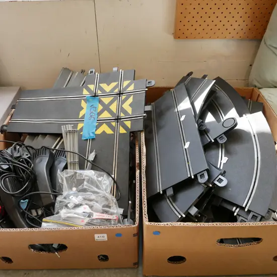 2x boxes slot car set tracks and car