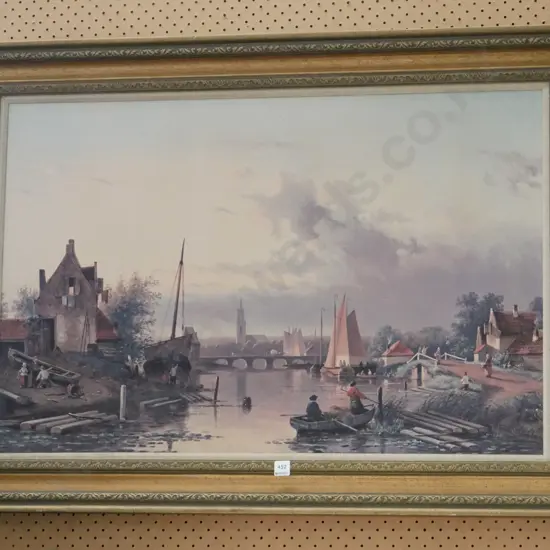 framed print - Dutch river scene