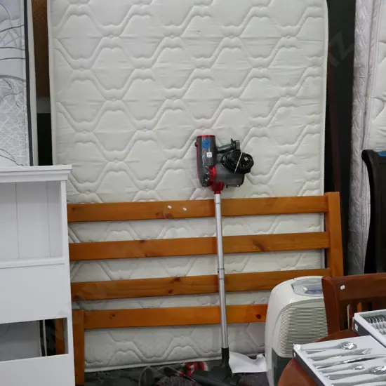 queen slat bed base mattress and headboard