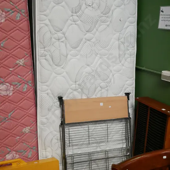 single bed base mattress and headboard