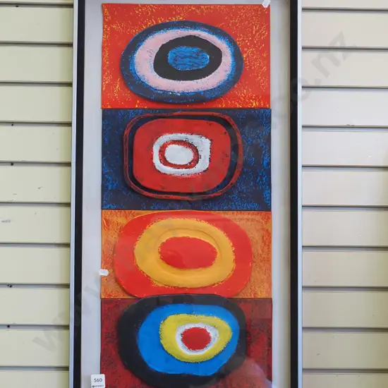 framed 3D mixed media - abstract