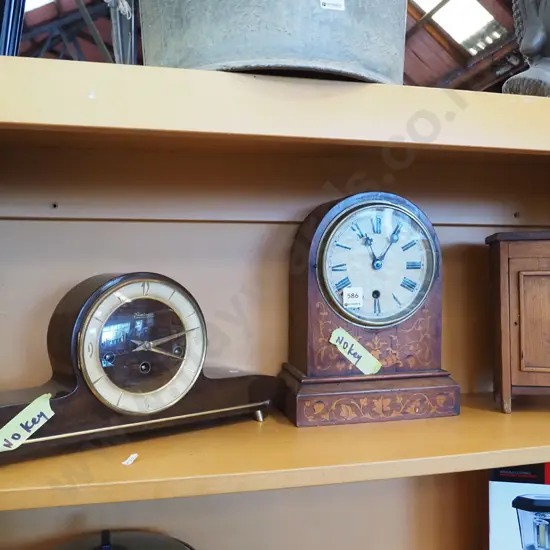 retro mantle clock, Victorian mantle clock - no keys, small dolls wardrobe