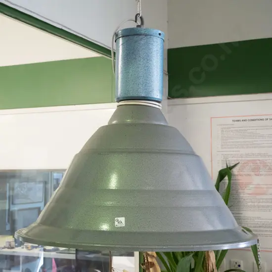 very large spun aluminium industrial light shade H-720 Diam-730